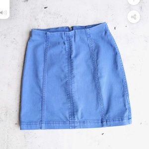 Free People Modern Femme Novelty Mini Denim Skirt